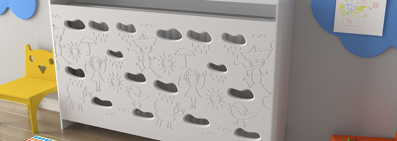 Maskownica na grzejnik w domu z dziećmi