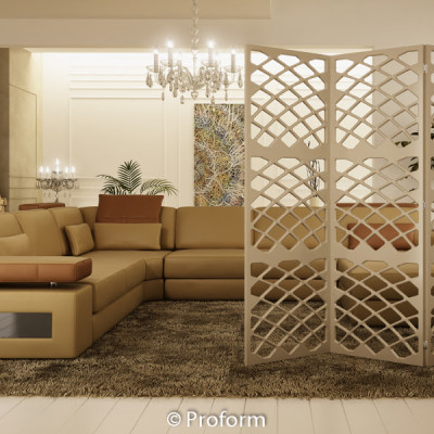 5 pomysłów na panele ażurowe w salonie